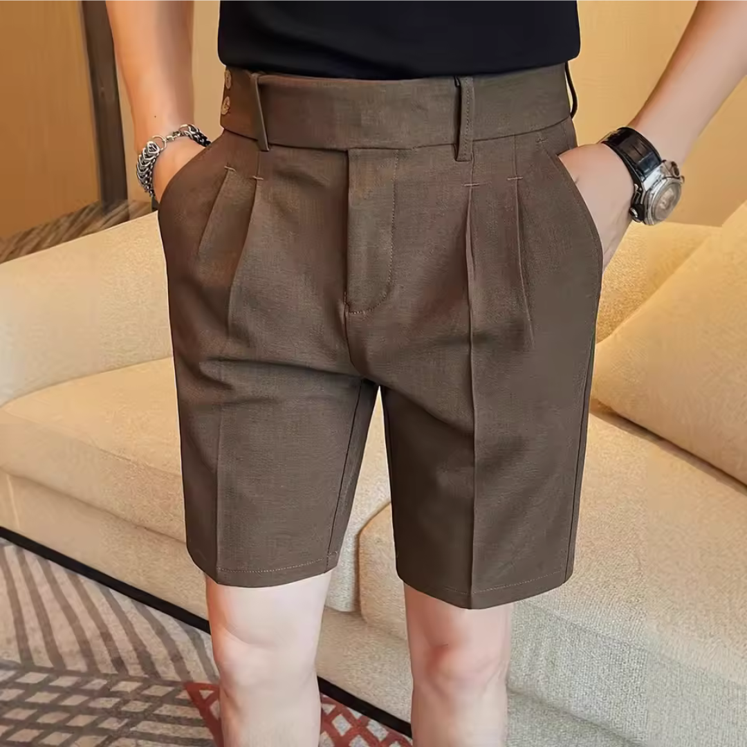 Montelli™ | Short Formal de Doble Botón – Estilo Napolitano