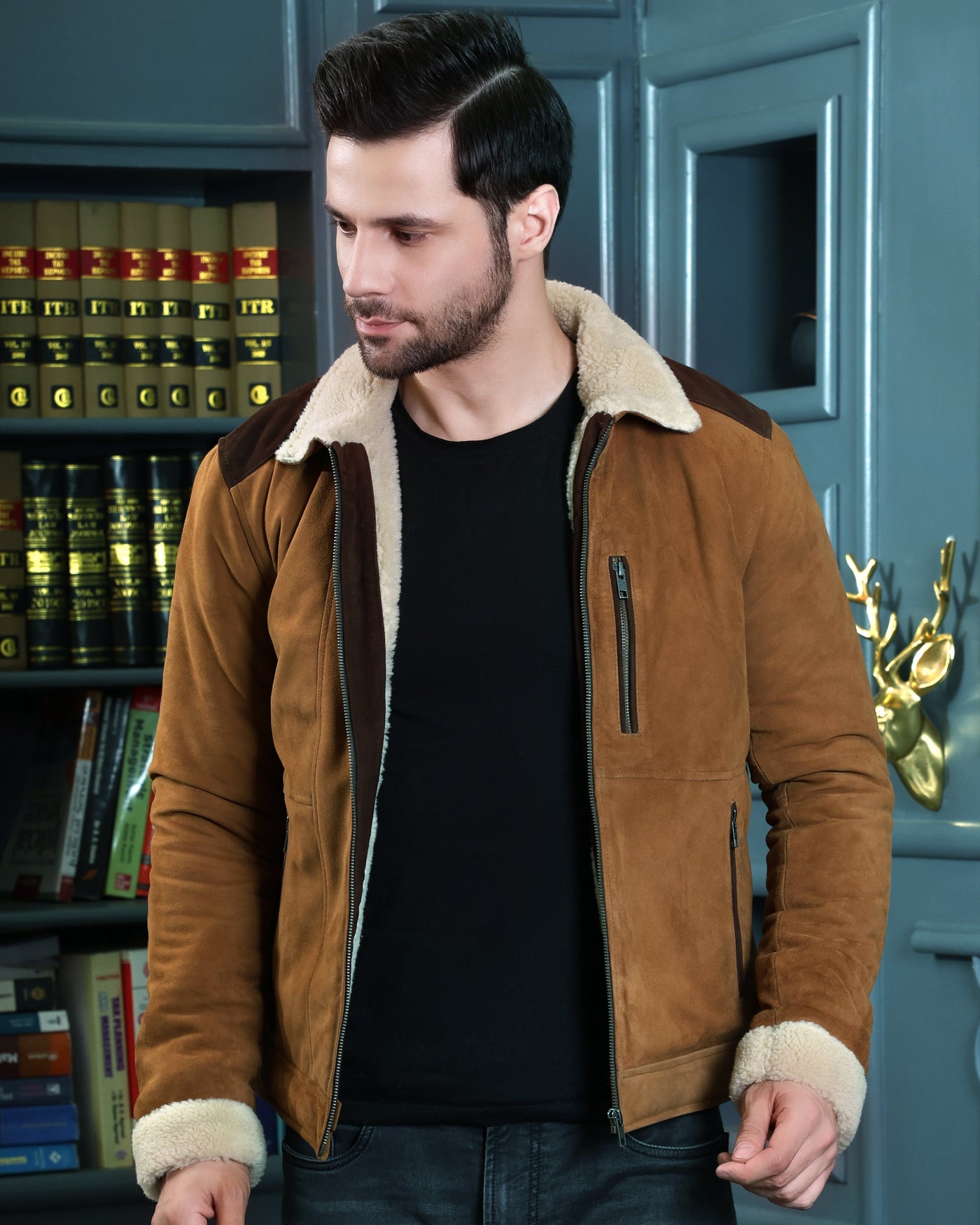 Chaqueta Gamuza y plush Sabatini