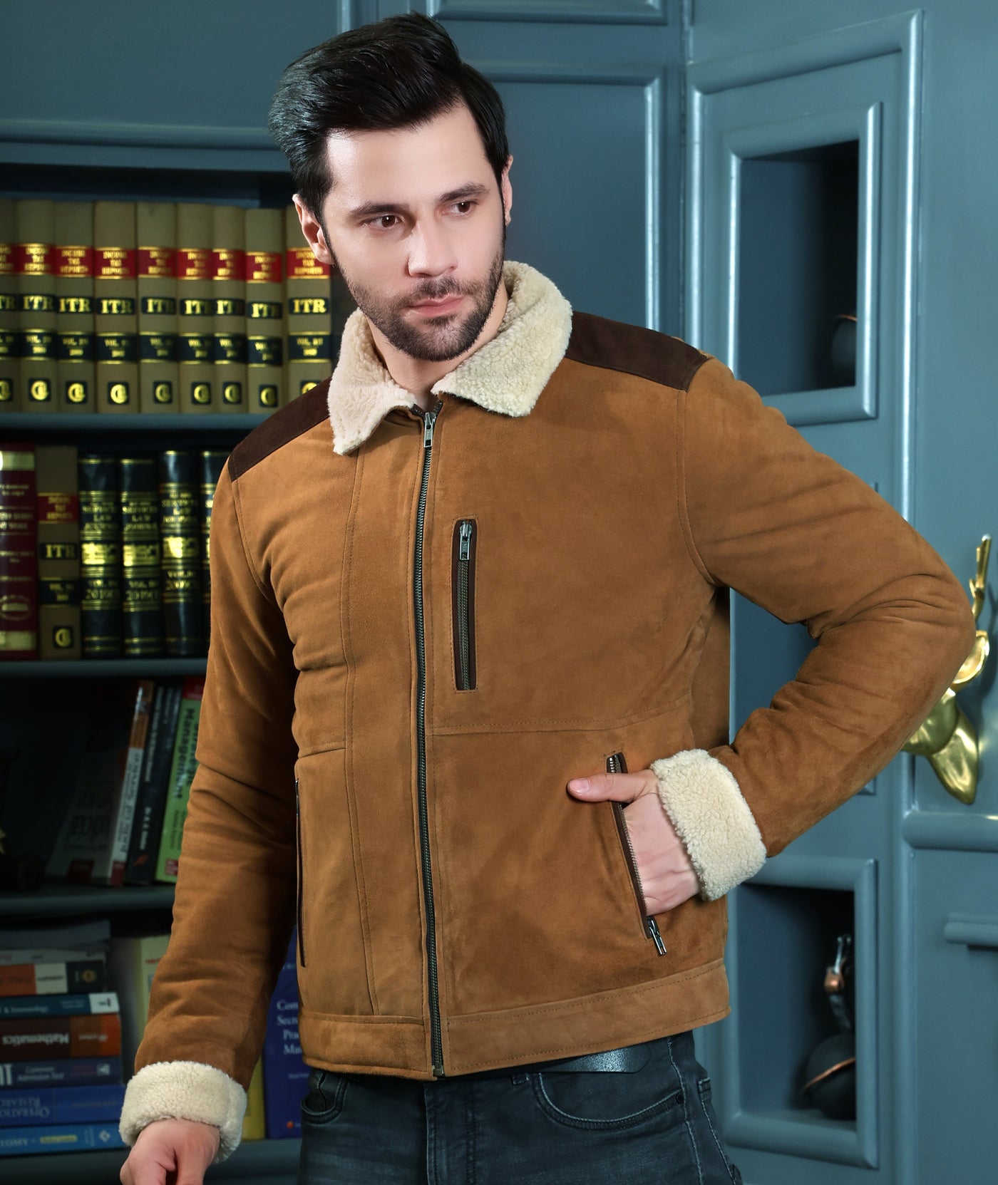 Chaqueta Gamuza y plush Sabatini