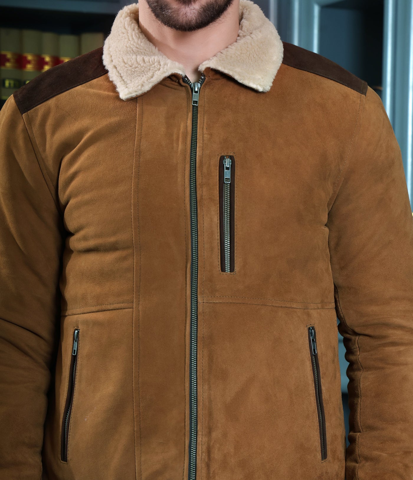 Chaqueta Gamuza y plush Sabatini