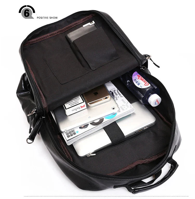 Mochila de piel sintetica para hombre