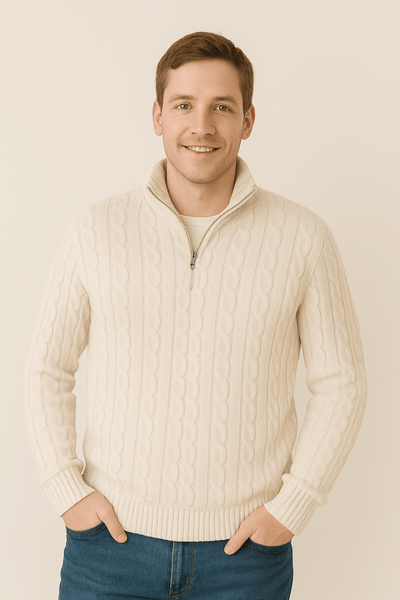 Sweater de punto con medio cierre Valentino