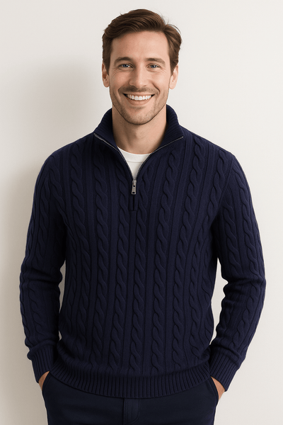 Sweater de punto con medio cierre Valentino