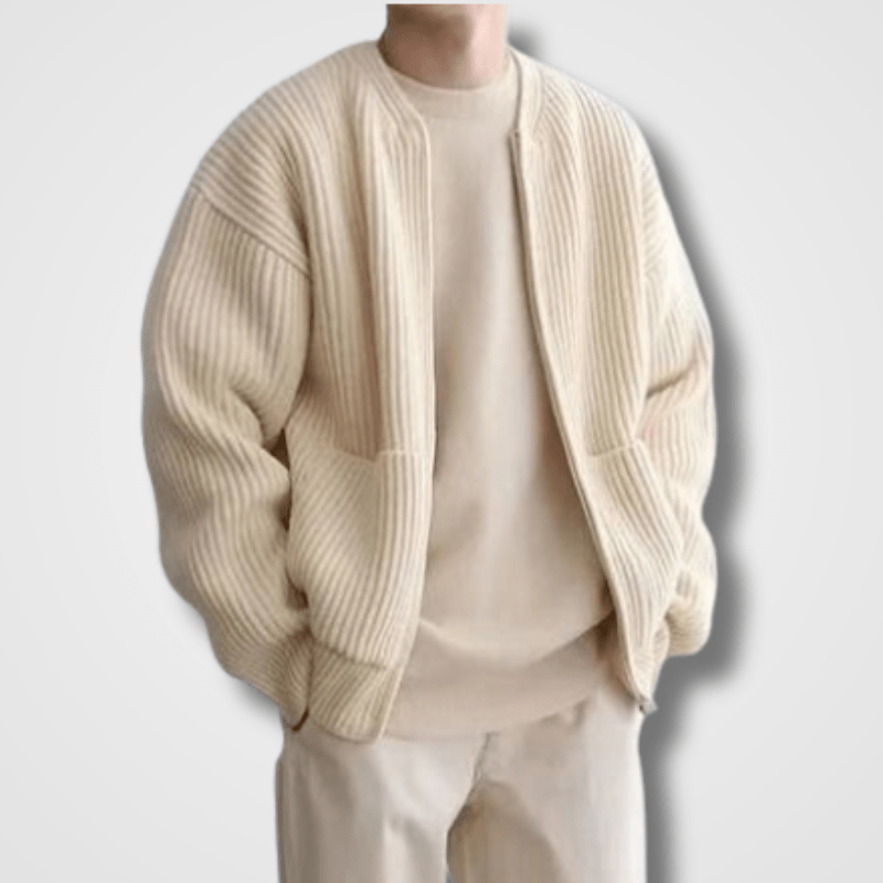 Sweater de punto con cierre Colombo