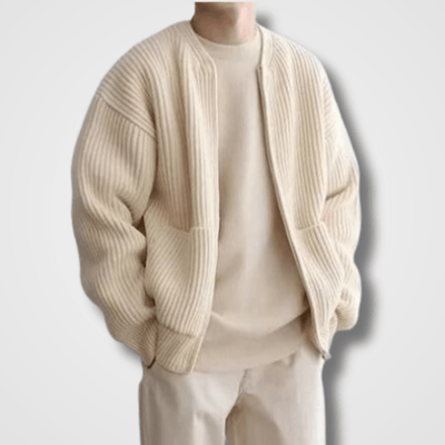 Sweater de punto con cierre Colombo