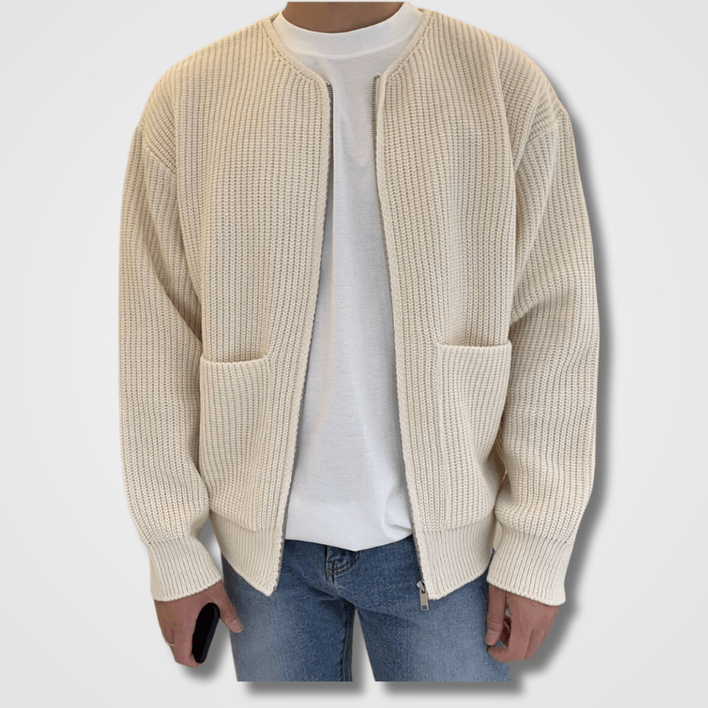 Sweater de punto con cierre Colombo