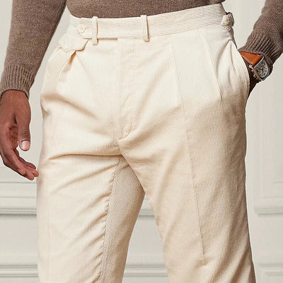 Pantalon clasico de cotele Grasso
