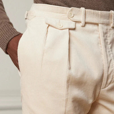 Pantalon clasico de cotele Grasso