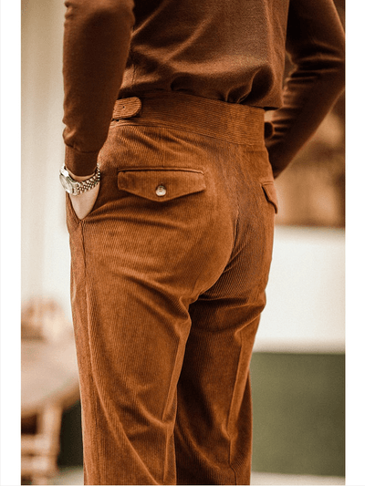 Pantalon clasico de cotele Grasso