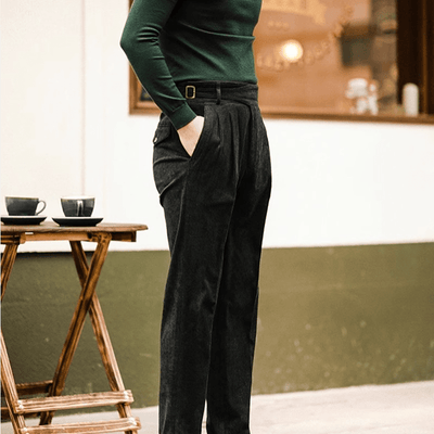 Pantalon clasico de cotele Grasso